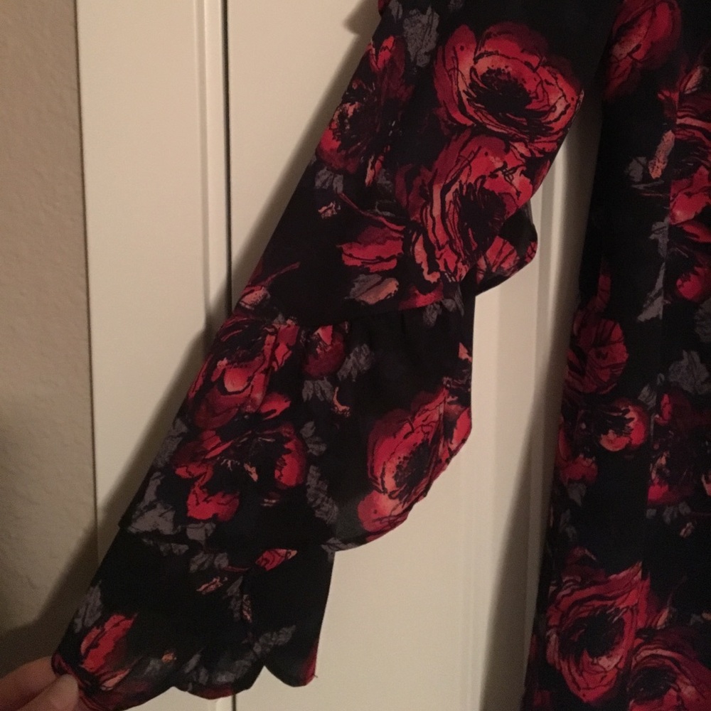 Halogen Ruffle Shirt Dress - Picture 3 of 7